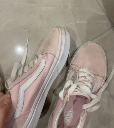 vans休闲低帮板鞋 粉色 34码 #换季...