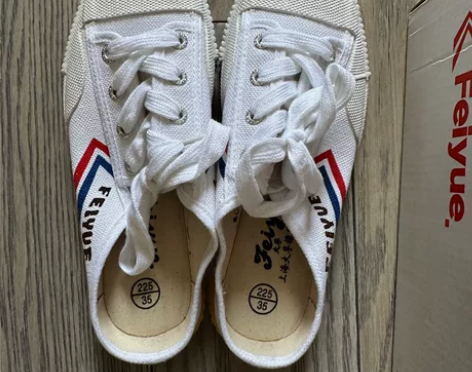 飞跃半拖款少林魂帆布鞋 35码 拆标 仅试...