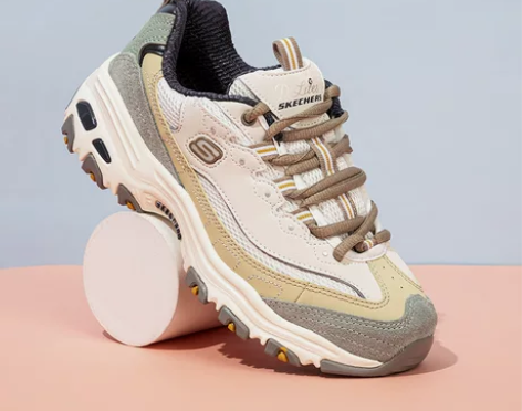 斯凯奇官方旗舰店正品女鞋冬季运动鞋老爹鞋芝...