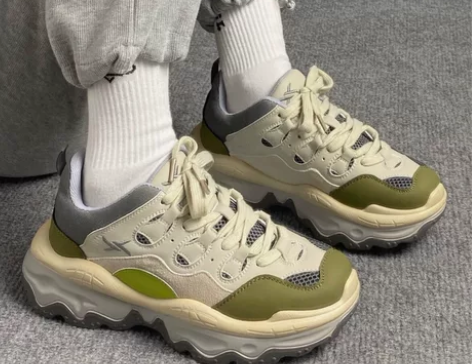 熔岩老爹鞋 Fila/斐乐潮牌 绿色 厚底...