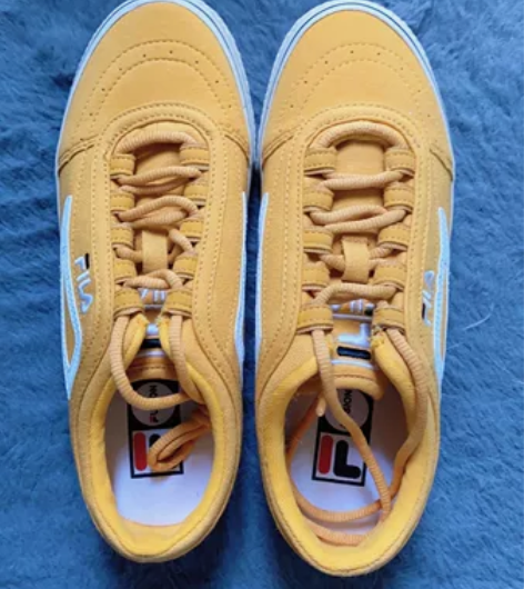 fila斐乐女鞋 帆布鞋37.5 姜黄色 ...
