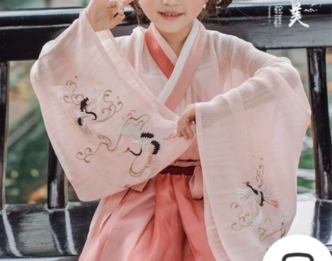 女童汉服春夏中国风大袖交领魏晋风超仙古装儿...