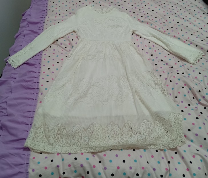 旅游穿过一次，加绒打底连衣裙，白色秋冬。温...