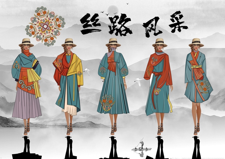 服装效果图 款式图代画 服装设计