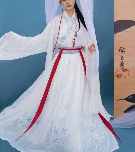 包邮！！ 清梳如意情侣魏晋风交领齐腰cp款...