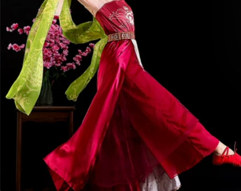 美人关古典舞蹈女团演出服王诗意同款中国风现...