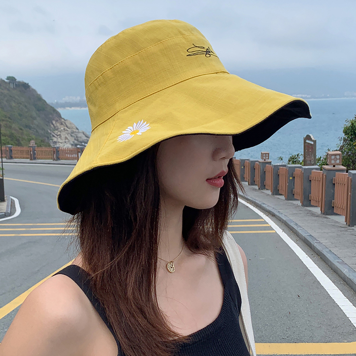 渔夫帽女夏季日系遮脸韩版潮百搭双面遮阳大沿...
