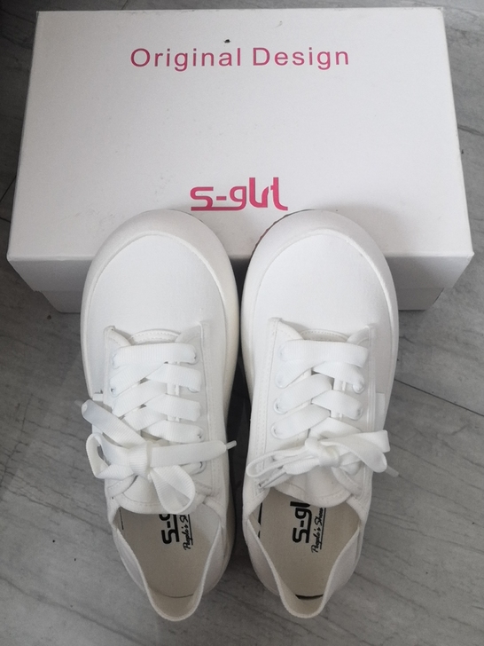 全新 s-g大头娃娃鞋帆布鞋  小白鞋  女