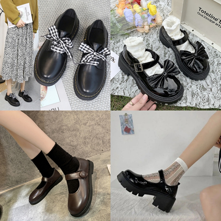 【厚底鞋专场】搭配JK装玛丽珍小皮鞋松糕鞋...