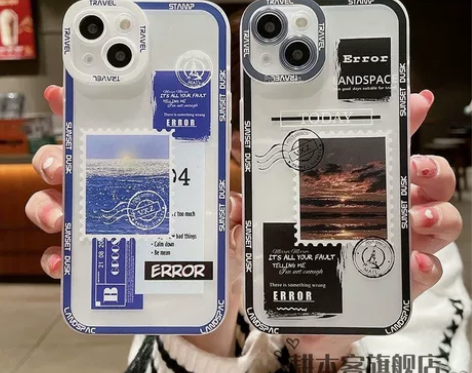 纪念邮票苹果13手机壳12promax透明...