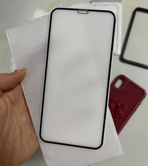 苹果x全包钢化膜两个两个手机壳【送】 刚买...