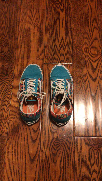 限量版孔雀蓝 帆布鞋 us5.5码 36码...