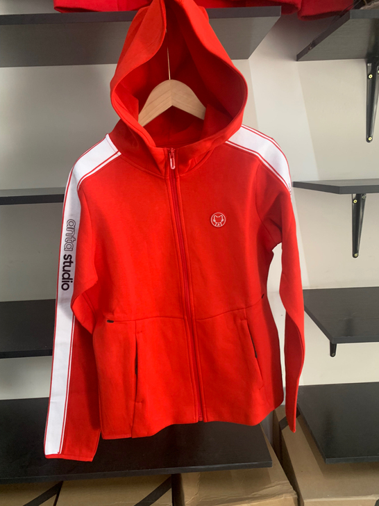 全新专柜正品 安踏品牌拉链连帽卫衣 男女同...