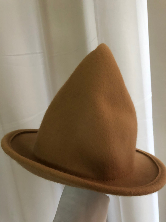 法式棕色毛呢帽子