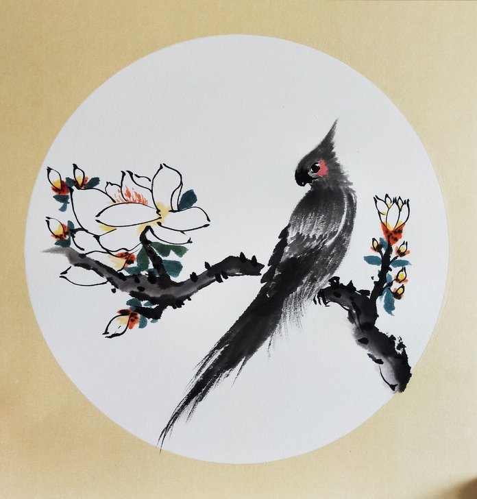 自己画的，喜欢的可带走，国画花鸟画，纯手绘...