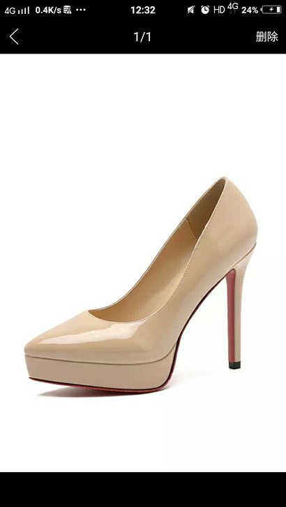 裸色高跟鞋36码12厘米