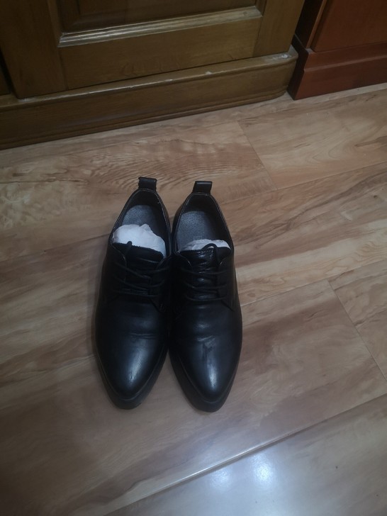 系带厚底皮鞋 36码