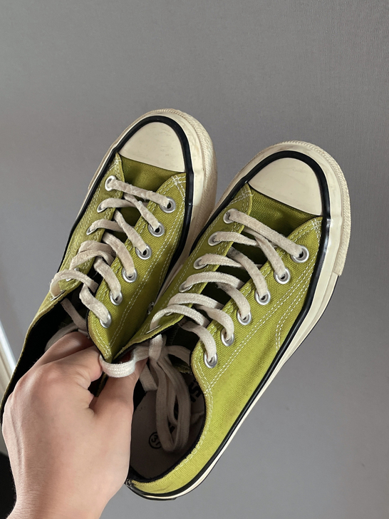 芥末绿帆布鞋37码包邮出