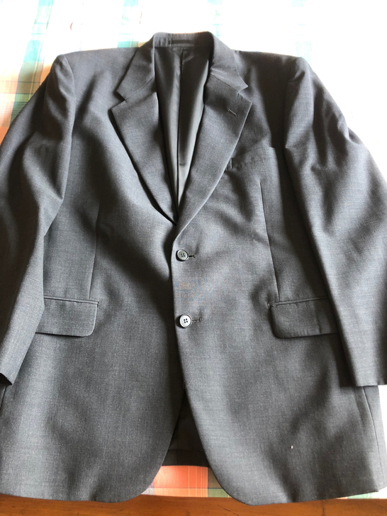 旧西装处理，蓝灰色，裤长3.2尺腰围2.8...