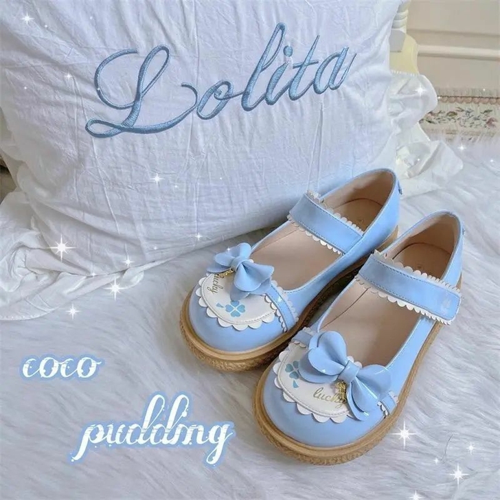 【幸运子】原创手工女鞋大头娃娃鞋拼色马卡龙...