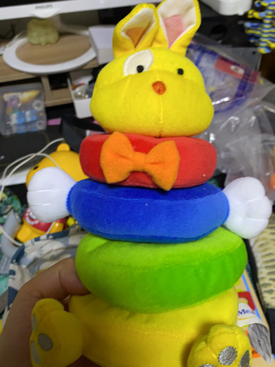 毛绒叠叠乐，小兔子，宝宝益智玩具，没怎么玩...