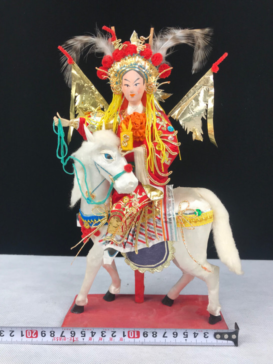 纸绢神像,非遗传承,精品执印白马将军像