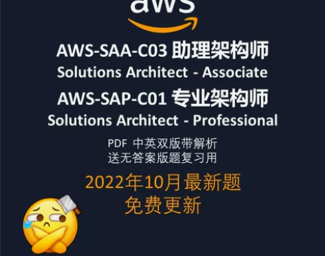 【独家】AWS SAA SAP题库。10月...