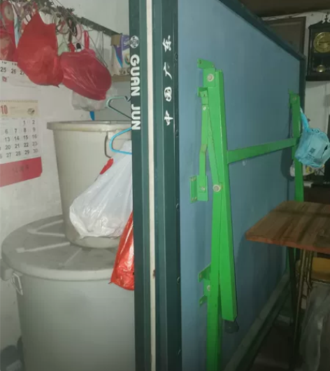 中国广东冠军乒乓球桌可折叠移动式标准尺寸中...