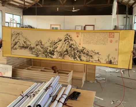 抵账出横幅山水画富春山居图卷轴字画书画国画...