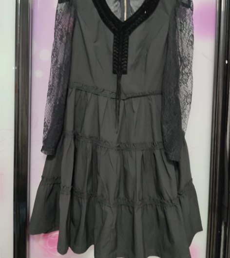 黑色蕾丝连衣裙没穿过几次XL码 95成新 ...