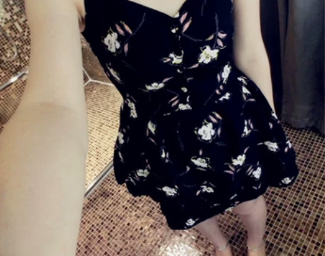 ?夏季新款韩版复古印花无袖背心蓬蓬裙 L码...