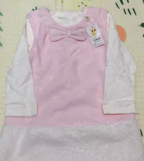 全新点点鹿女童两件套加绒秋冬连衣裙 尺码1...