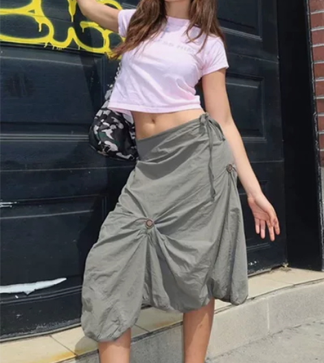 KLalien 美式复古工装风显瘦裙子小众...