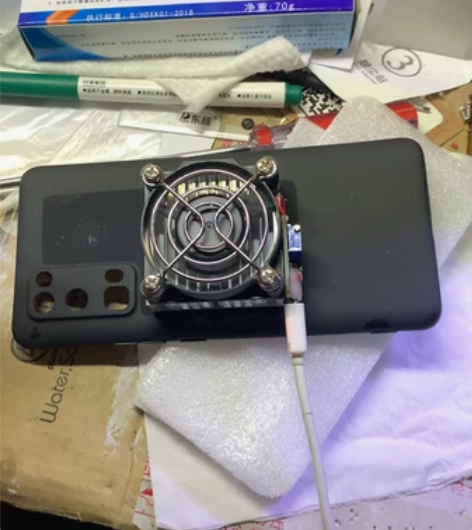 diy纯手工制作，手机散热壳，半导体制冷，...