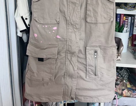 巧克力工装风连衣裙 就穿过一两次 M码16...