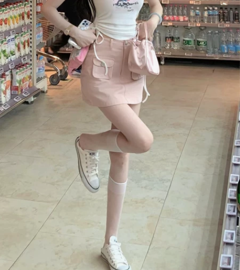JMSHOP 千禧辣妹 美式短裙设计感小众...