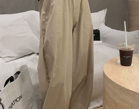 高腰休闲裤 长裤高腰superniniyy...