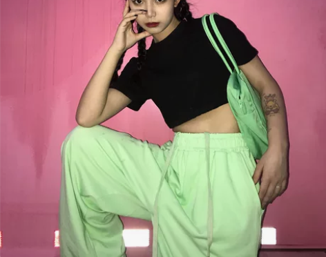 网红ins超火裤子女韩版宽松直筒阔腿裤高腰...