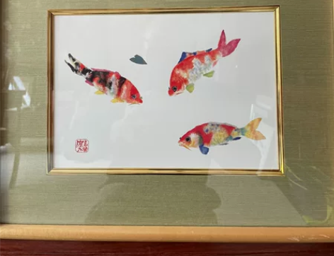 日本回流装饰工艺画 尺寸宽32厘米高28厘...