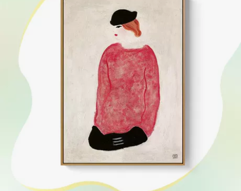 北欧风抽象客厅组合装饰画小众艺术沙发背景墙...