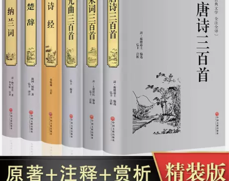 古诗词大全集6册正版诗集唐诗三百首宋词三百...