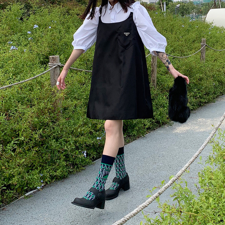 复古粗跟玛丽珍鞋女2021新款网红同款学院...