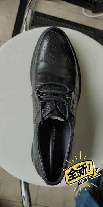 男鞋全新布洛克奥莱品牌头层牛皮厚底结实