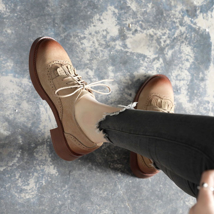 布洛克软妹小皮鞋新款复古英伦学院风女##a...