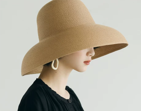 草帽女夏大帽檐法式防晒赫本风遮阳帽沙滩可折...