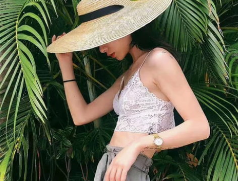 女天然麦秆草帽ins同款遮阳防晒大檐帽出游...