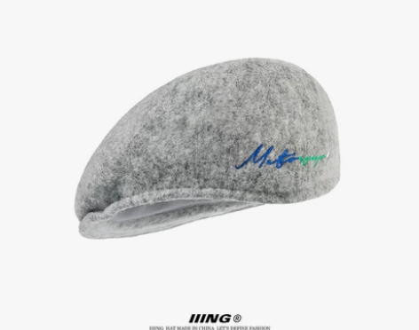 ?IIING帽控 秋冬百搭帽子渐变刺绣黑色...