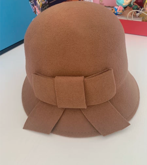 羊毛礼帽英伦大毡帽驼色 全新 包邮不议价 ...