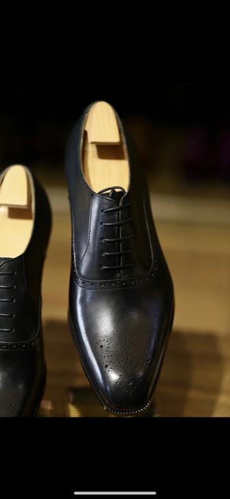 手工布洛克牛津鞋婚鞋