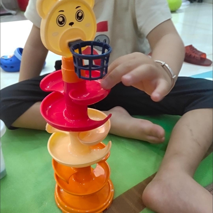 【6.8元】0-3岁宝宝趣味滑球塔转乐叠叠...